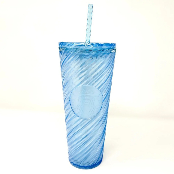 Starbucks Light Blue Swirl Cold Cup Venti 24 oz Summer 2024 NWT - Picture 3 of 8